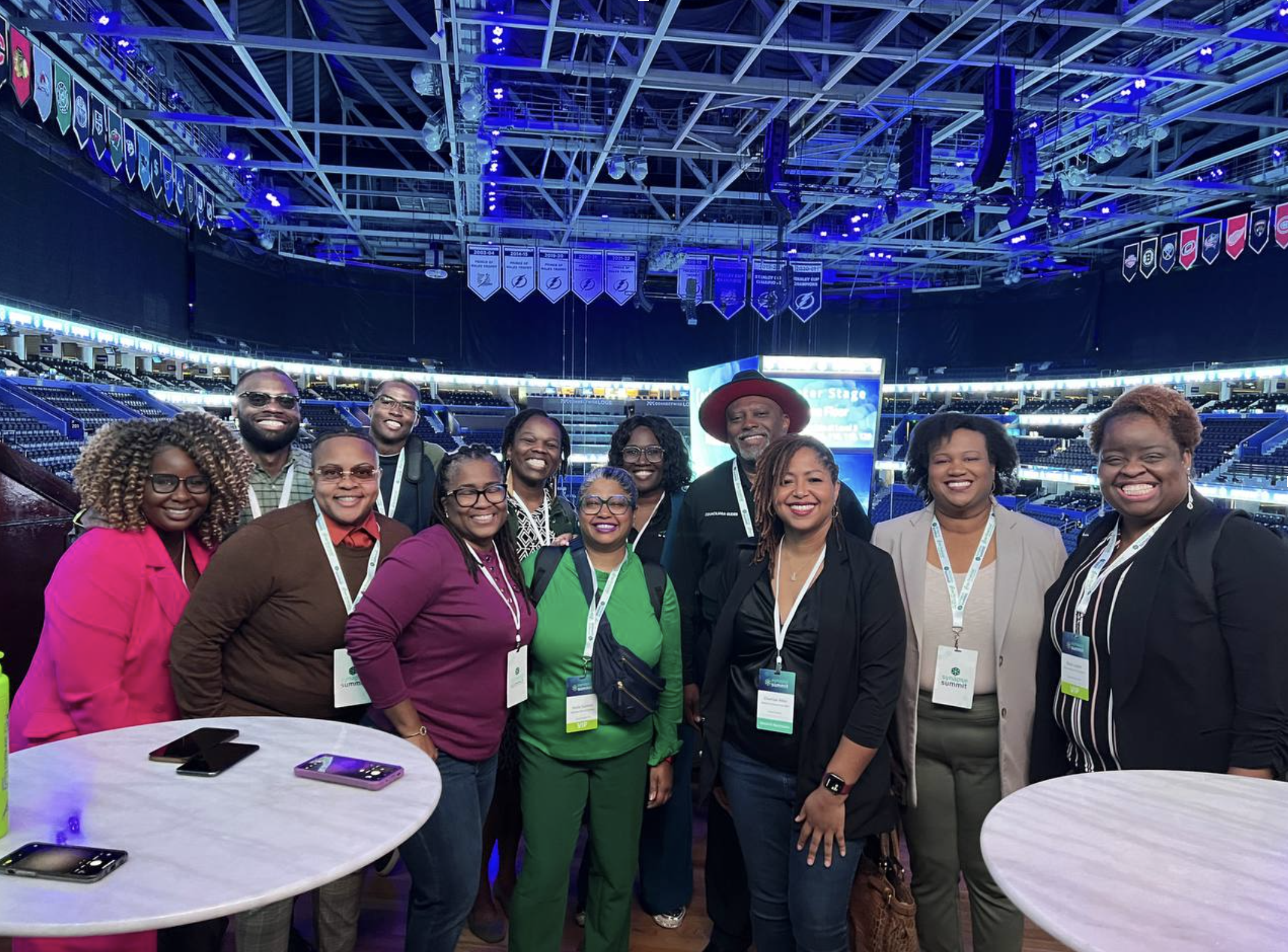 BILF Leaders and City Official in Amalie Arena at Synapse Summit 2023